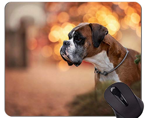 Yanteng Alfombrillas de ratón Mousemat, Perro defocused Perro Boxer Mascotas