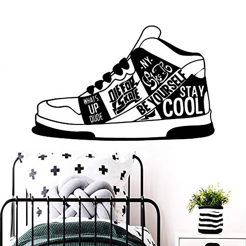 yaonuli Calcomanías de Pared de Zapatos tallados calcomanías de Pared murales de decoración de Habitaciones de niños42x66cm