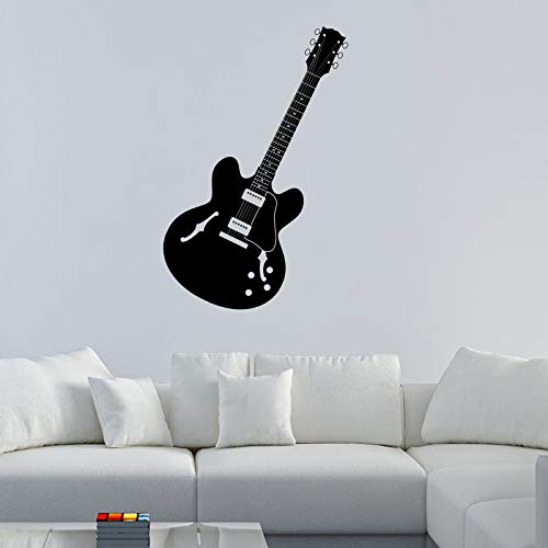 yaonuli Decoración del hogar Guitarra Música Pegatinas de Pared Sala de Estar Dormitorio Infantil Calcomanías de Pared de música Rock 55X24cm