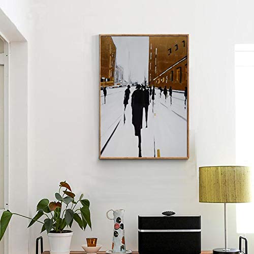 yaonuli Resumen Escena de la Calle de la Ciudad Imprimir Pintura al óleo sobre Lienzo en la Pared póster de Arte decoración del hogar Pintura decoración de la Sala Pintura sin Marco 30x43 cm