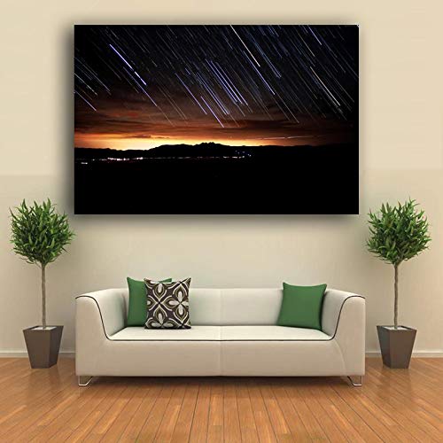 yaoxingfu Sin Marco Canvas ng Stars Aurora Polaris Meteor Pictures Home Decor Modern Decorative ng Wall Art For Living Room 30x45cm