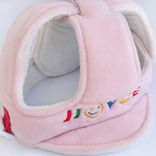 YeahiBaby Casco de seguridad para bebes cómodo y ajustable para proteger cabeza aprender gatear andar caminar correr jugar (Rosa)