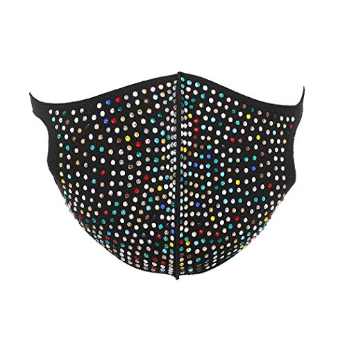 Yean - Máscara de malla con purpurina de cristal brillante para fiesta de disfraces de Halloween Genie Accesorio Maride Gras Joyas para mujeres y niñas