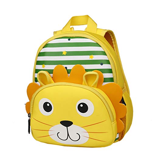 Yeelan Mochila Impermeable para niños Mochila para niños Mochila para niños Mochila Escolar para Preescolar jardín de Infantes Viajes etc. (León, Neopreno)