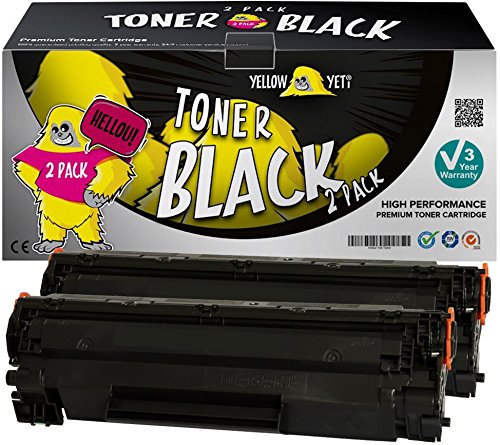 Yellow Yeti CF283A 83A (1500 páginas) 2X Tóner Compatible para HP Laserjet Pro M201dw M201n MFP M125nw M127fn M127fw M225dn M225dw M125a M127fp [3 años de garantía]