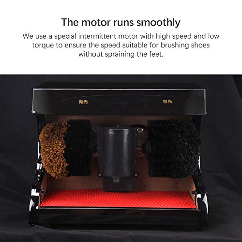 YFC Pulidoras eléctricas de zapatos 45 W, pulidora automática para zapatos, cepillo eléctrico para el hogar, eliminación de polvo, aceite y pulido portátil (color : negro caballero)