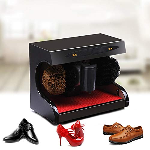 YFC Pulidoras eléctricas de zapatos 45 W, pulidora automática para zapatos, cepillo eléctrico para el hogar, eliminación de polvo, aceite y pulido portátil (color : negro caballero)