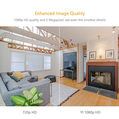 YI Cámara Domo 1080P Vigilancia IP Inalámbrico Seguridad HD Monitor de bebé 360 ° Cobertura con Visión Nocturna Detección de Movimiento - Servicio en la Nube Disponible (Negro)