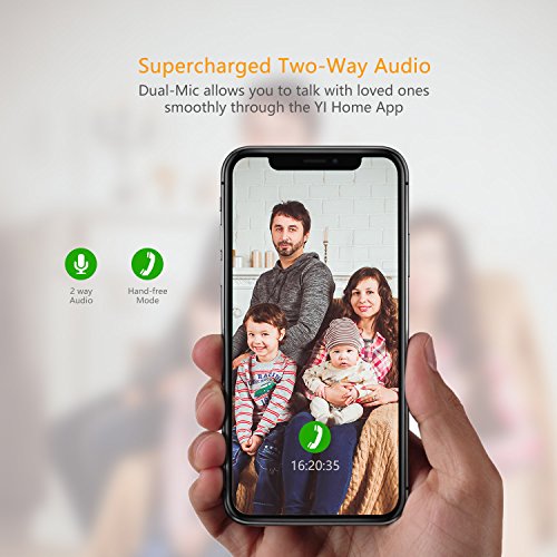 YI Cámara Domo 1080P Vigilancia IP Inalámbrico Seguridad HD Monitor de bebé 360 ° Cobertura con Visión Nocturna Detección de Movimiento - Servicio en la Nube Disponible (Negro)