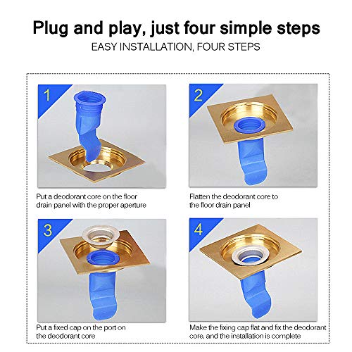 YIBAO A Prueba De Olores Fuga Núcleo De Silicona Alcantarilla Anillo De Sellado Tubo Ajustable Drenaje De Piso Preventor De Reflujo, para Cocina Baño Lavadora Herramienta 2 Piezas * A