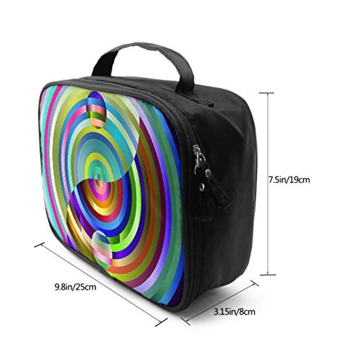 Yin Yang Filosofía del Este de Asia Equilibrio Armonía Bolsa de Viaje de Belleza para Hombres Bolsas de cosméticos para niños Bolsa de Maquillaje para niñas Bolsa Impresa multifunción para Mujeres