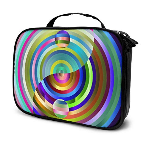 Yin Yang Filosofía del Este de Asia Equilibrio Armonía Bolsa de Viaje de Belleza para Hombres Bolsas de cosméticos para niños Bolsa de Maquillaje para niñas Bolsa Impresa multifunción para Mujeres