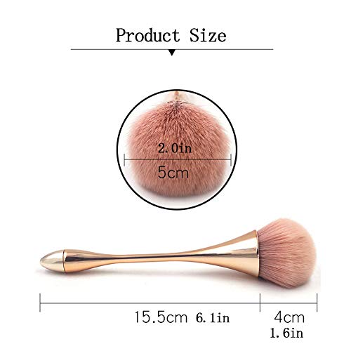 Yipianyun Cepillo De Base para Pincel Corrector De Maquillaje Líquido Pincel De Máscara Facial Líquido, Base De Maquillaje, Mango De Madera, Cepillo Cosmético para Mujeres, Lady Girls,Rojo