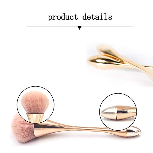 Yipianyun Cepillo De Base para Pincel Corrector De Maquillaje Líquido Pincel De Máscara Facial Líquido, Base De Maquillaje, Mango De Madera, Cepillo Cosmético para Mujeres, Lady Girls,Rojo