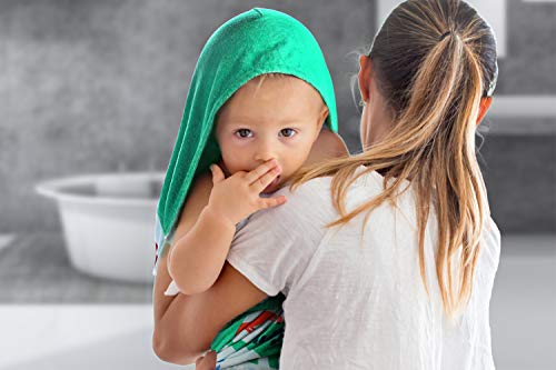 YISUN Toalla con Capucha para Niños de Algodón, Natación, Toalla Suave para Niños de Vacaciones de Playa, Toalla para Niña Ligera para Niños (Patrón de Dinosaurio)