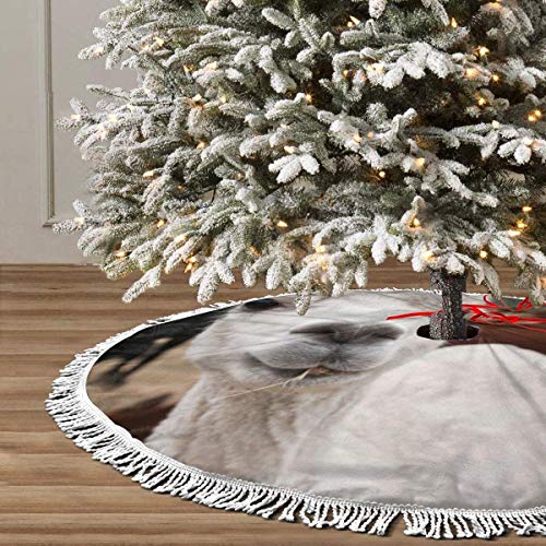 YJWLO Alpaca - Falda para árbol de Navidad (36 pulgadas)