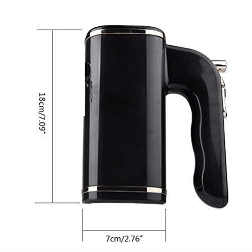YMN Mano Eléctrica batidor de Mano Blender Infantil 200W Mezclador eléctrico Huevo Acero casa Cocina de Doble Palo Inoxidable batidor de Alimentos,Negro