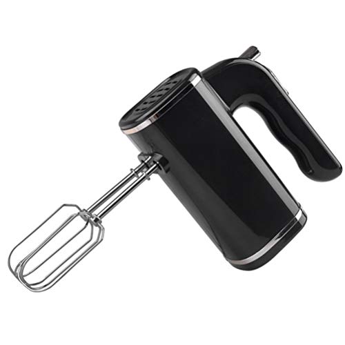 YMN Mano Eléctrica batidor de Mano Blender Infantil 200W Mezclador eléctrico Huevo Acero casa Cocina de Doble Palo Inoxidable batidor de Alimentos,Negro