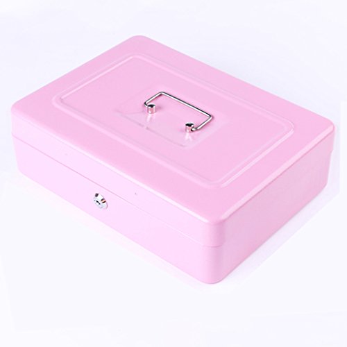 YNLRY - Caja de almacenamiento con cierre de hierro pequeña y criptográfica, caja de almacenamiento de cosméticos, cajas de joyería de 29,9 x 21,9 x 8,8 cm (color: negro).