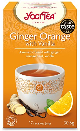 Yogi Tea Ginger Orange with Vanilla 17 Teabags (Pack of 6, Total 102 Teabags)