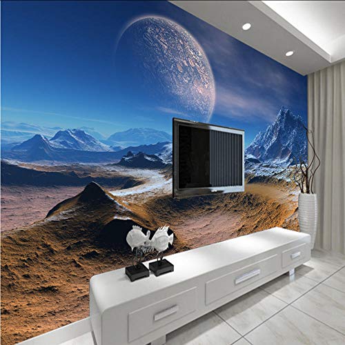 Yologg Custom Large 3D Modern Starry Sky Moon Nature Paintting Wallpaper Arte Restaurante Clubes Ktv Bar Techo Mural Decoración Para El Hogar-120X100Cm