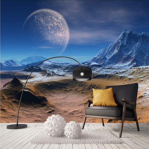 Yologg Custom Large 3D Modern Starry Sky Moon Nature Paintting Wallpaper Arte Restaurante Clubes Ktv Bar Techo Mural Decoración Para El Hogar-120X100Cm