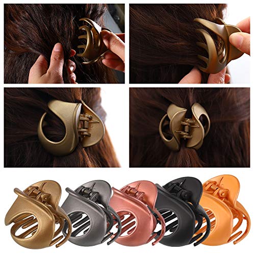 You&Lemon 5 Piezas de Clip Mandíbula Multicolor de Cabello Pinzas de Pelo Simple Irregular del Resbalón Accesorios para Cabello para Mujeres