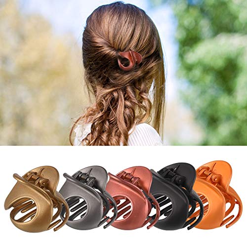 You&Lemon 5 Piezas de Clip Mandíbula Multicolor de Cabello Pinzas de Pelo Simple Irregular del Resbalón Accesorios para Cabello para Mujeres