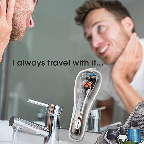 youmang - Estuche de Viaje con maquinilla de Afeitar Manual, Protector de plástico con maquinilla de Afeitar Manual - Adecuado para Gillette ProGlide, Gillette Fusion, Shick Quattro