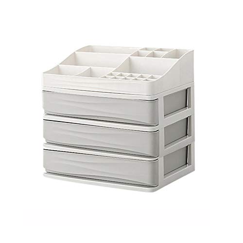 YouthUnion Organizador para Cosméticos, Caja Maquillaje Cajones con Capas para Arreglar Lápiz Labial Joya Mujer Acrílico Transparente (Gris, s-3)