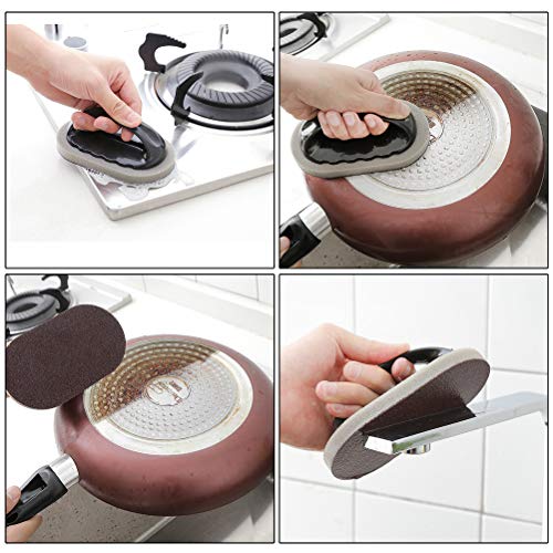 Ysoom - Esponja para limpieza de superficies, cepillo de limpieza Emery, cepillo de olla, bloque de esponja, limpia la tapa para eliminar el cepillo de limpieza de óxido