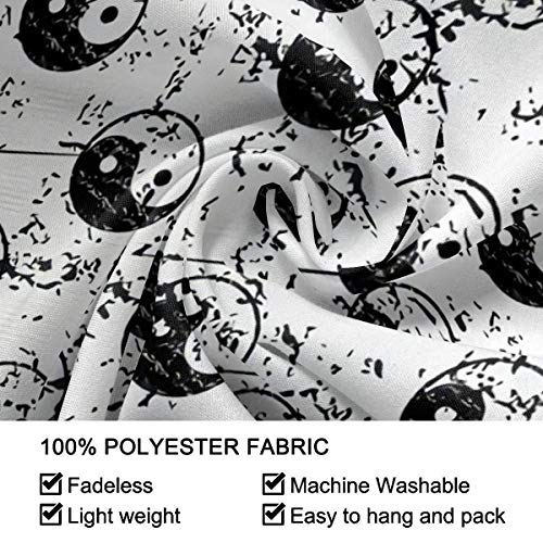 Yuanmeiju Tapices de Moda para Colgar en la Pared, tapices de Interior acogedores, Manta Decorativa para el hogar, 59 X 59 Pulgadas, Grunge, Monocromo, Oriental, Yin y Yang