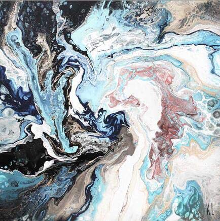 YuanMinglu Pintura sin Marco Mural Moderno póster e Impresiones Lienzo Colorido fantasía Arte Abstracto Sala hogar Mural 40x40cm