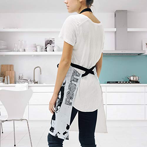 YUDILINSA Delantal Personalizado, nuevos Delantales creativos Delantal de Calidad Profesional,Grungy Imagen de fútbol Americano Equipo Internacional Copa del Mundo Juego Inicial Juego Speed ​​Vic