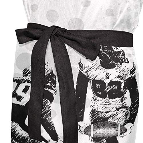 YUDILINSA Delantal Personalizado, nuevos Delantales creativos Delantal de Calidad Profesional,Grungy Imagen de fútbol Americano Equipo Internacional Copa del Mundo Juego Inicial Juego Speed ​​Vic