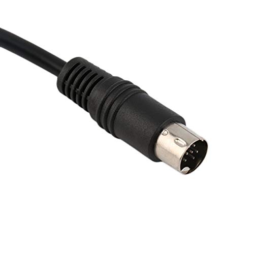 YUIO Color Negro 9-Pin Mini TO 9-Pin Mini DIN Cable de señal para Genesis 2 Scart Cable Línea de señal de promoción Caliente (Negro)