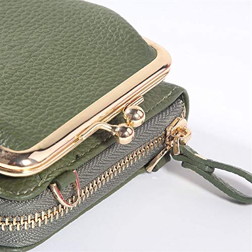 YuJian12 Cartera Bolso de Hombro de Color para Mujer pequeño botón de Color sólido Bolso de Hombro para Mujer Bolso de Hombro con Cremallera Cremallera Bolsa de la Moneda (Color : Blue)