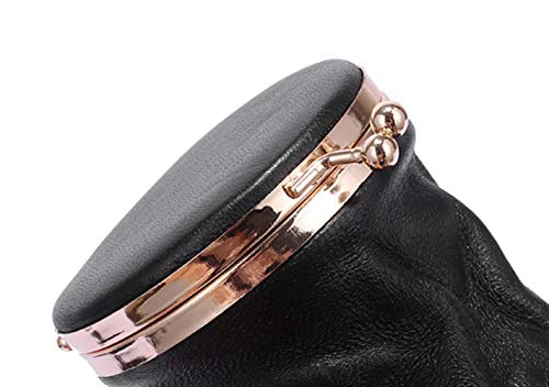 YuJian12 Lindo Bolso Monedero cosmético portátil Retro Cremallera Bolsa de la Moneda (Color : Claret)