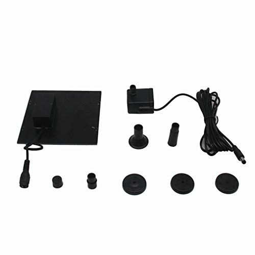 YUJISO Fuente de agua solar con función de fuente de 1,2 W de flor de loto, sumergible al aire libre, para el baño de pájaros, estanque pequeño, piscina, jardín