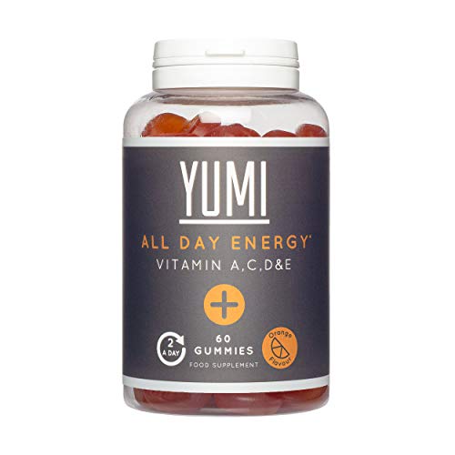 Yumi - Gomitas de Suplemento Vegetal Multivitamínico de Energía Todo el Día con Vitaminas A, C, D y E - 60 Gomitas Veganas de Vitamina