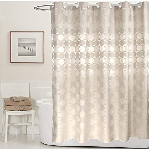 YUNZHIFU Cortinas De Ducha Círculo Cortina De Ducha Sólida Tela De Poliéster Grueso Impermeable Cortina De Baño Molde Baño Conjunto Cortina De Partición 80X180Cm