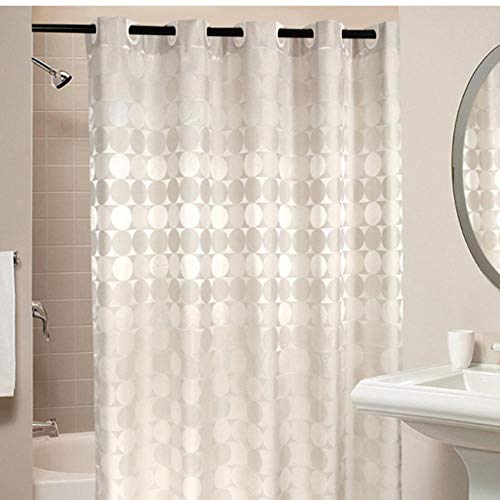 YUNZHIFU Cortinas De Ducha Círculo Cortina De Ducha Sólida Tela De Poliéster Grueso Impermeable Cortina De Baño Molde Baño Conjunto Cortina De Partición 80X180Cm