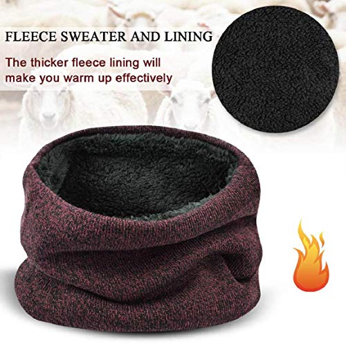 Yuson Girl Set de Bufanda, Conjunto de Guantes de Punto BufaSombrero de Invierno Gorras Con Bufanda y Gorros de punto Sombreros de Suave Encantador Invierno de Guantes (Rojo Oscuro)