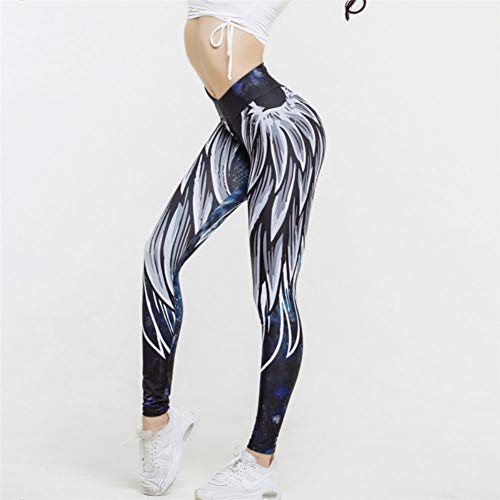 YUYOGAP Legging De Mujer con Alas De Ángel Harajuku Leggings Impresos En 3D Push Up Sporting Fitness Bodybuilding Sexy Woman Pant