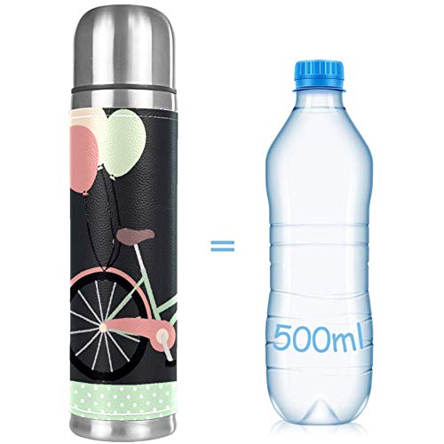 Yuzheng Bicicletas Románticas Termo Inoxidable con Tapa Acero Inoxidable Taza/matraz Vaso con Aislamiento al vacío Vaso de Viaje Mejor Regalo para niños 500ml