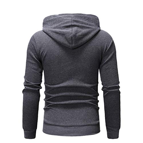Yvelands ¡Oferta Sudaderas con Capucha para Hombre Cosy Sport Outwear Sudadera con Cremallera Completa Ecosmart Hoodie Casual Sweatshirt Top Blouse ¡Caliente!(Gris3,M)