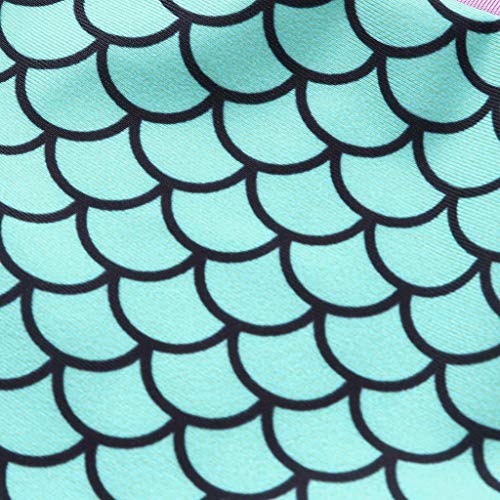 YWLINK Conjuntos NiñA,BañAdor con Estampado De Peces De Moda De Verano Buena Personalidad Piscina, Playa Fiesta Conjunto De Bikini(Verde,5-6 años/120)