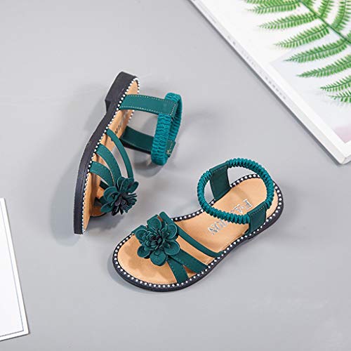 YWLINK Sandalias De Verano NiñA Antideslizante Zapatillas De Playa Zapatos De Princesa De Flores Comodo Zapatos Planos Vestido De Fiesta Zapatos Casuales Regalo De CumpleañOs
