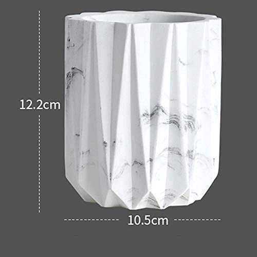 YYANG Bolígrafo Portalápices Patrón De Mármol Geométrico Contenedor De Bolígrafos Escritorio Bolígrafo Taza Estuche De Lápices Maquillaje Cepillo Caja De Almacenamiento