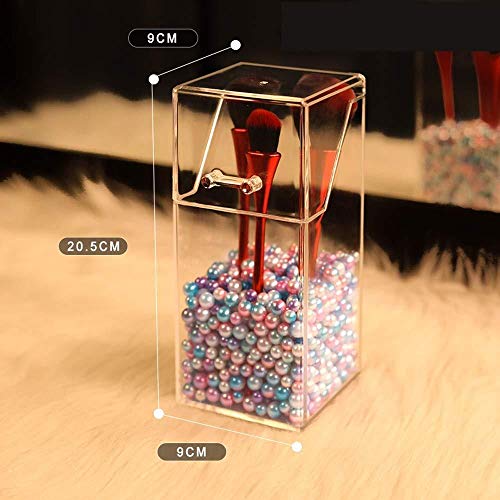YYANG Organizador De Papelería De Almacenamiento De Marcador De Bolígrafo Estuche De Almacenamiento De Pincel De Maquillaje Lápiz Transparente Lápiz Pantalla De Pie Caja De Cosméticos,Colored Pearls